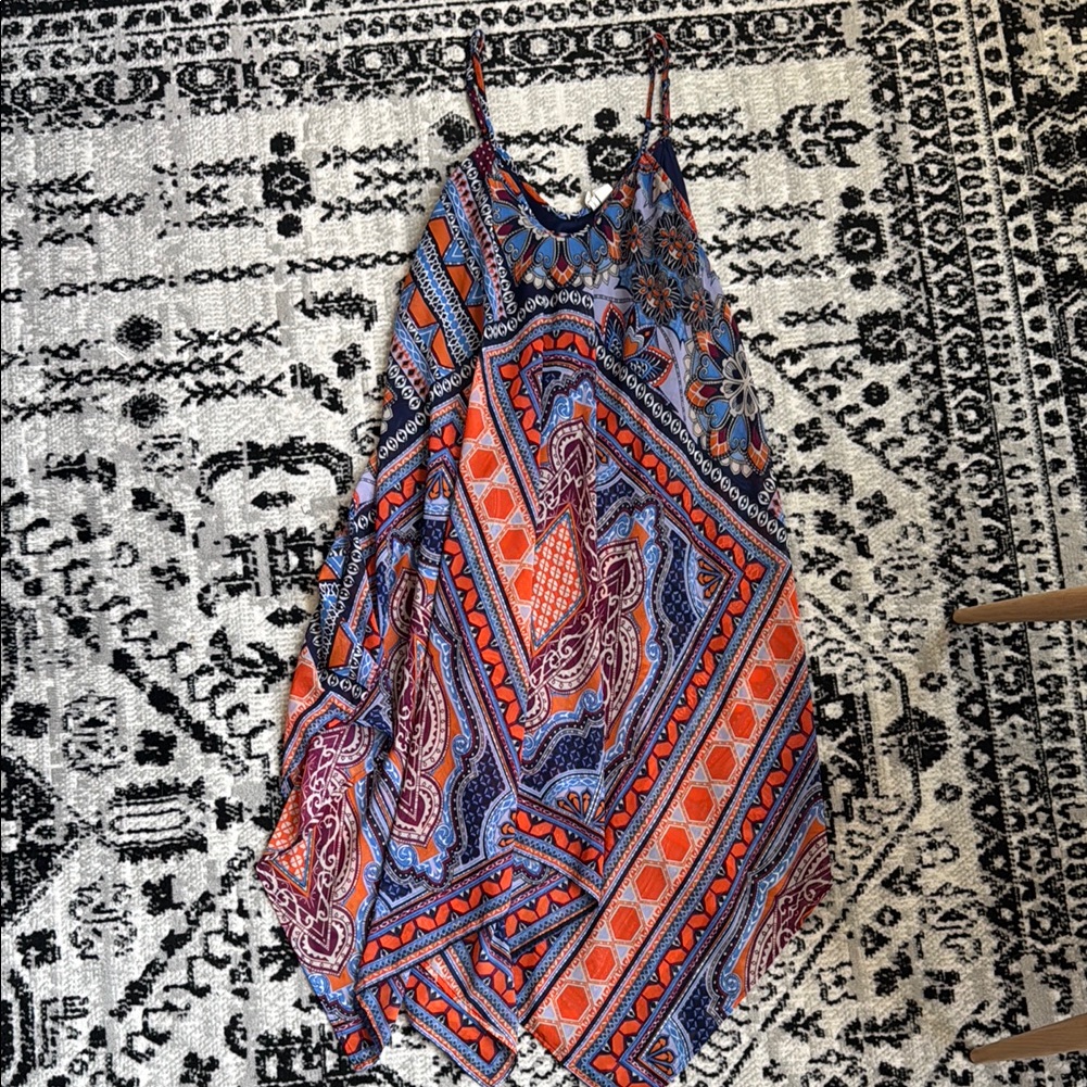 Paisley Boho Midi Dress